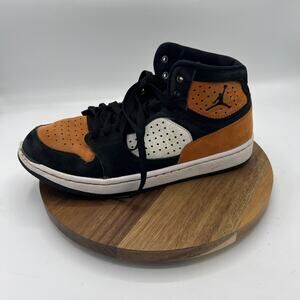 Nike Air Jordan 1 Mid Left Shoe Only - Black Tan Women's Size 7